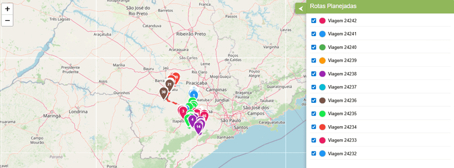 entregas em andamento