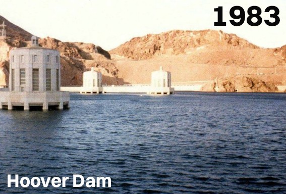 The Hoover Dam in 1983.