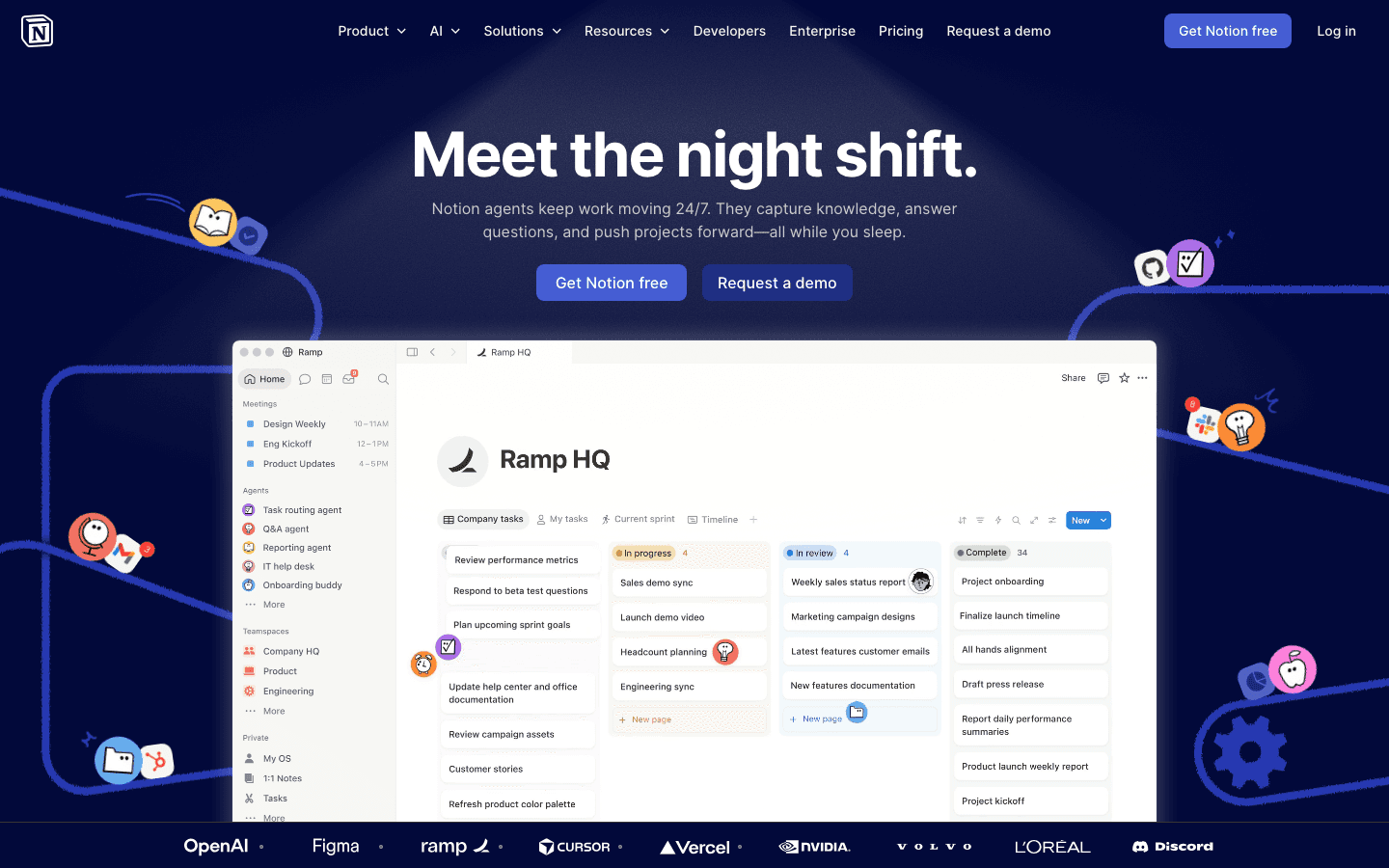 Notion documentation app homepage