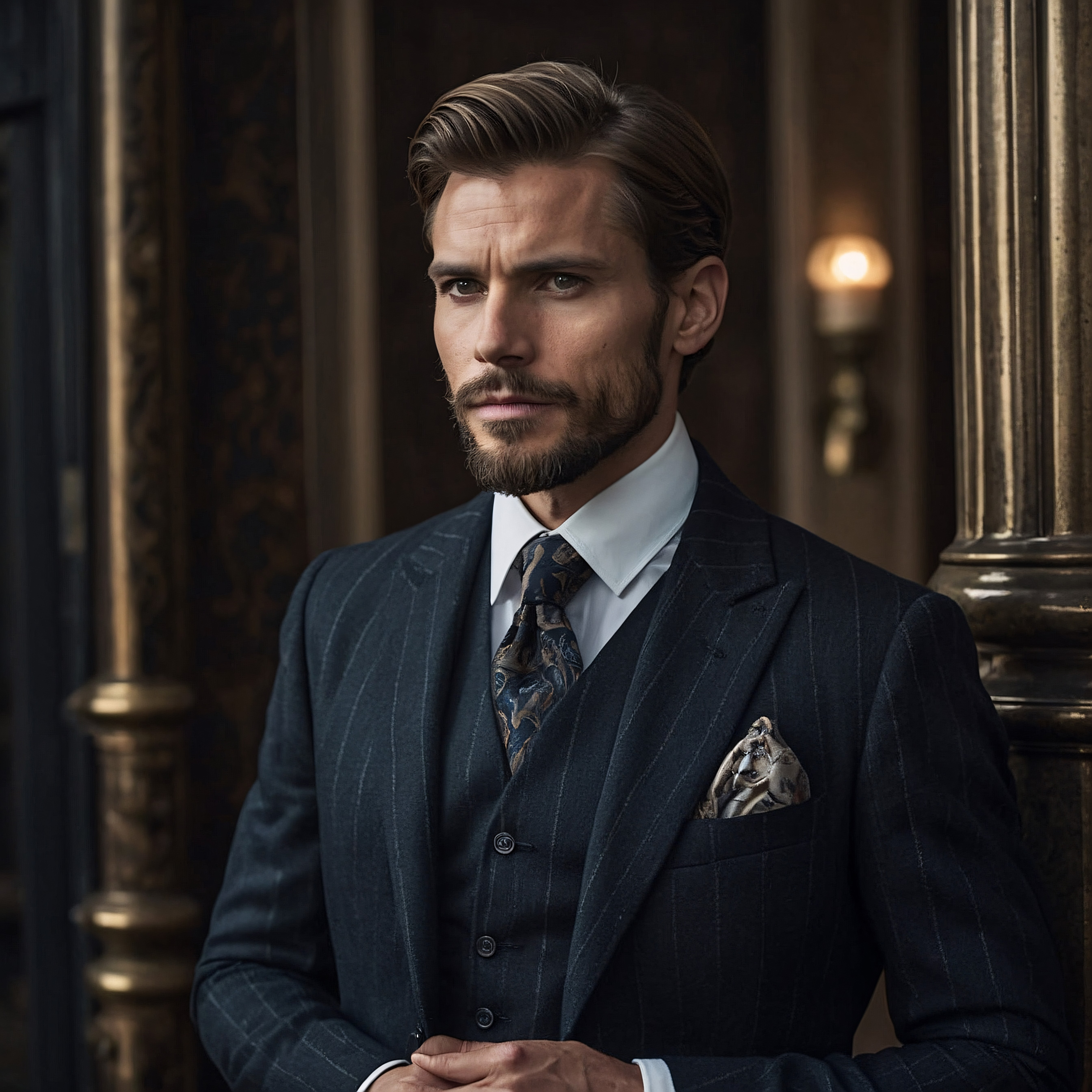 A smartly dressed business man in a suit