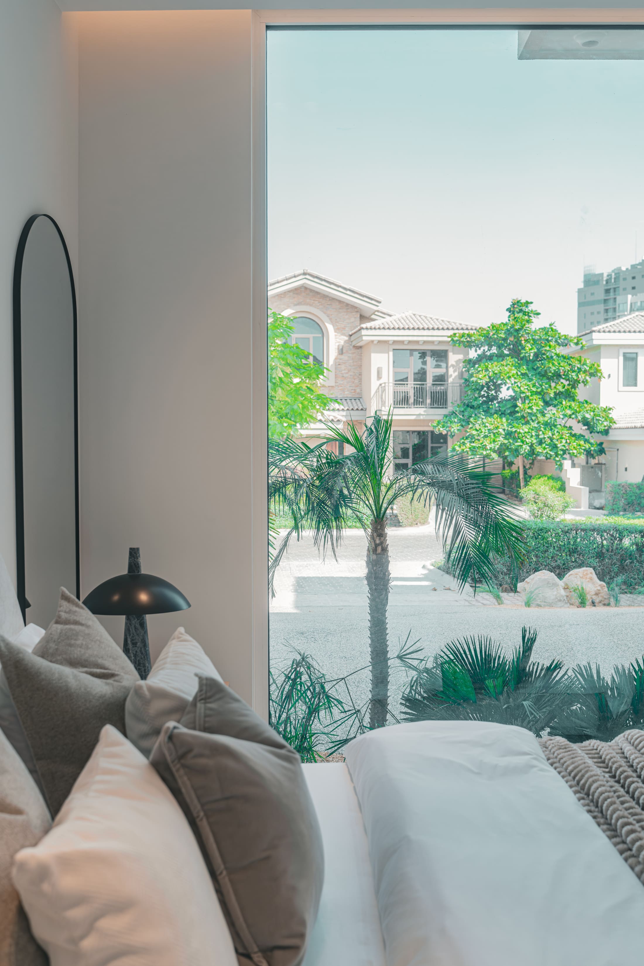 Picture of a staircase with a glass window 