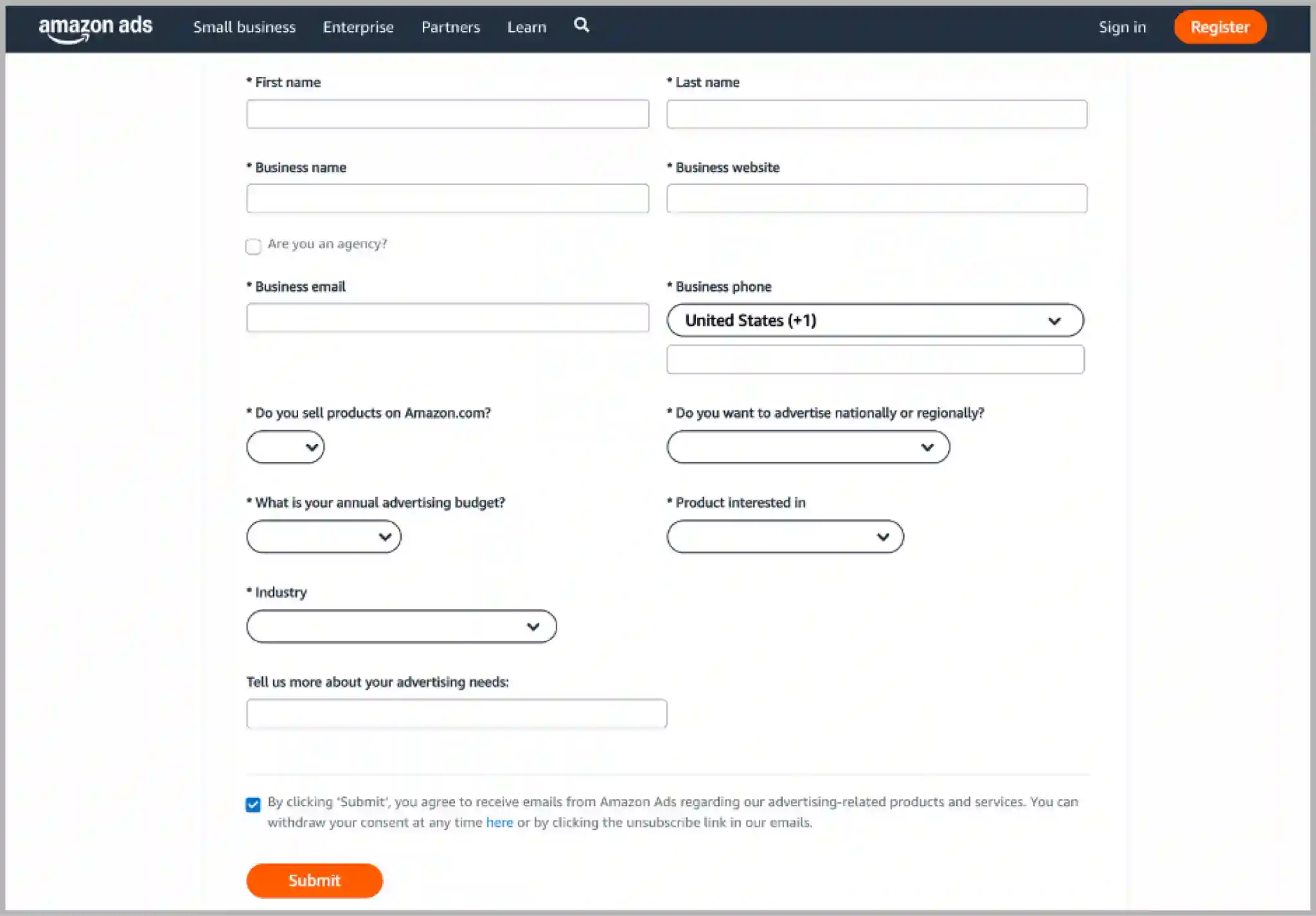 Request Access Form for Amazon Marketing Cloud @@ Request Access Form for Amazon Marketing Cloud