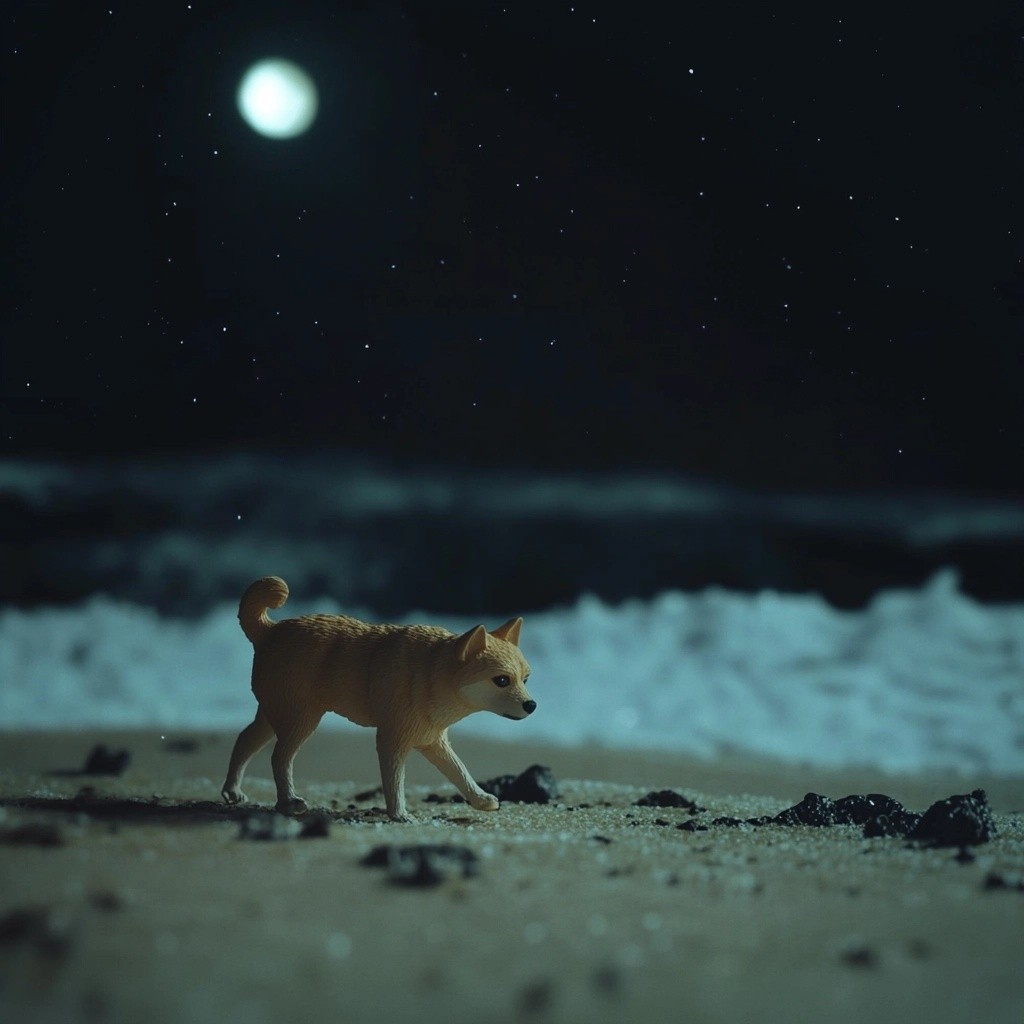 Shiba at night