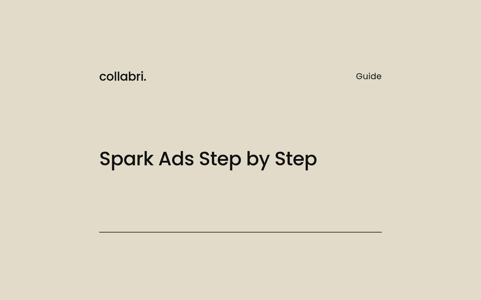 Cover: Spark Ads Step by Step