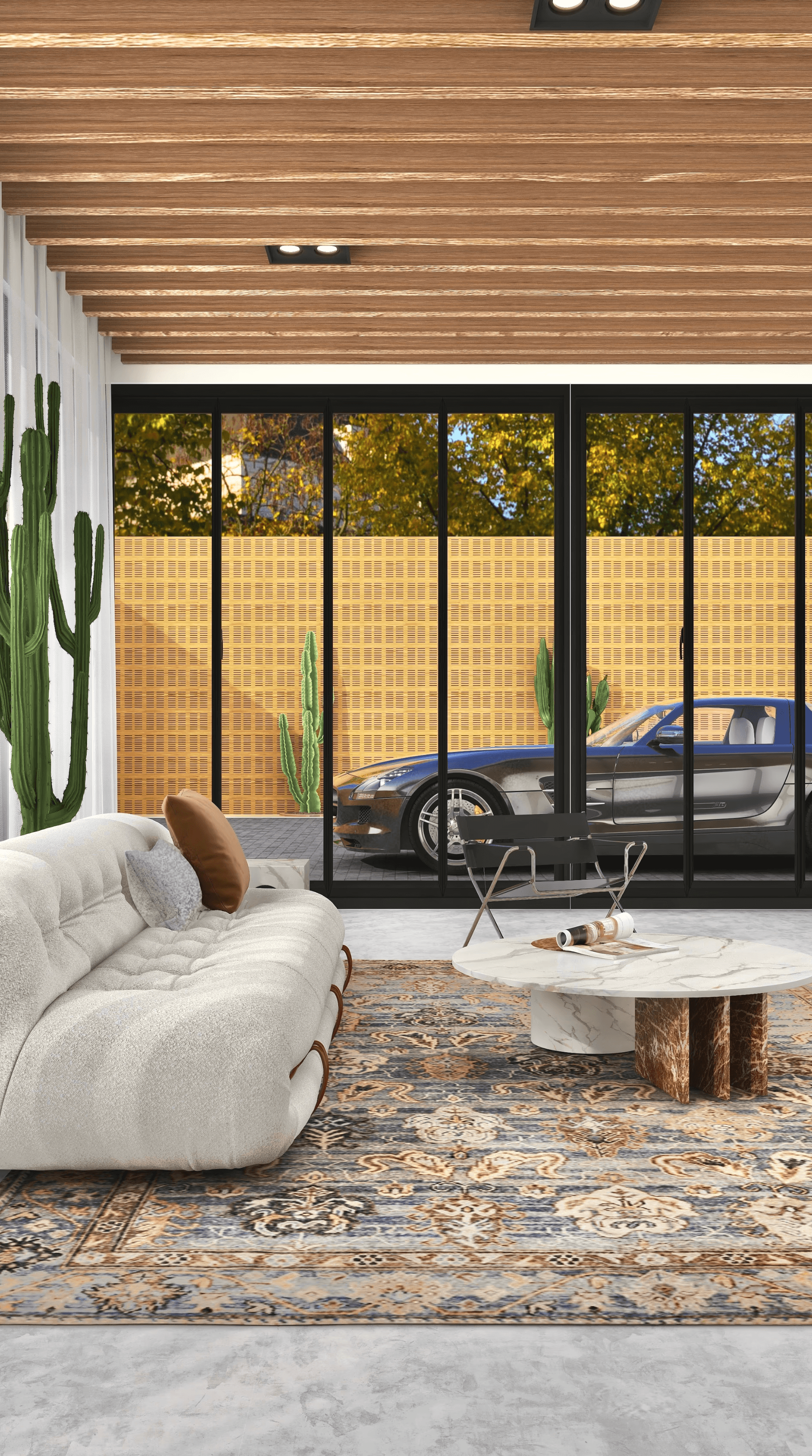 A smiling woman with her arms crossed, standing against a dark green background. She has long, dark hair.