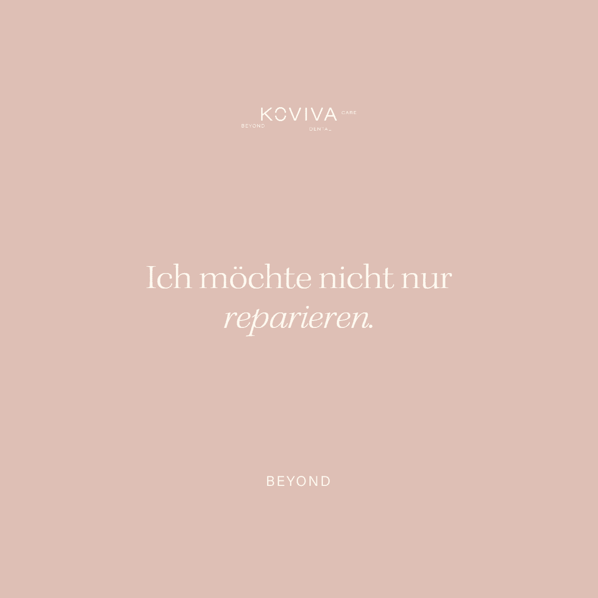 Zitat: Ich möchte nicht nur reparieren.