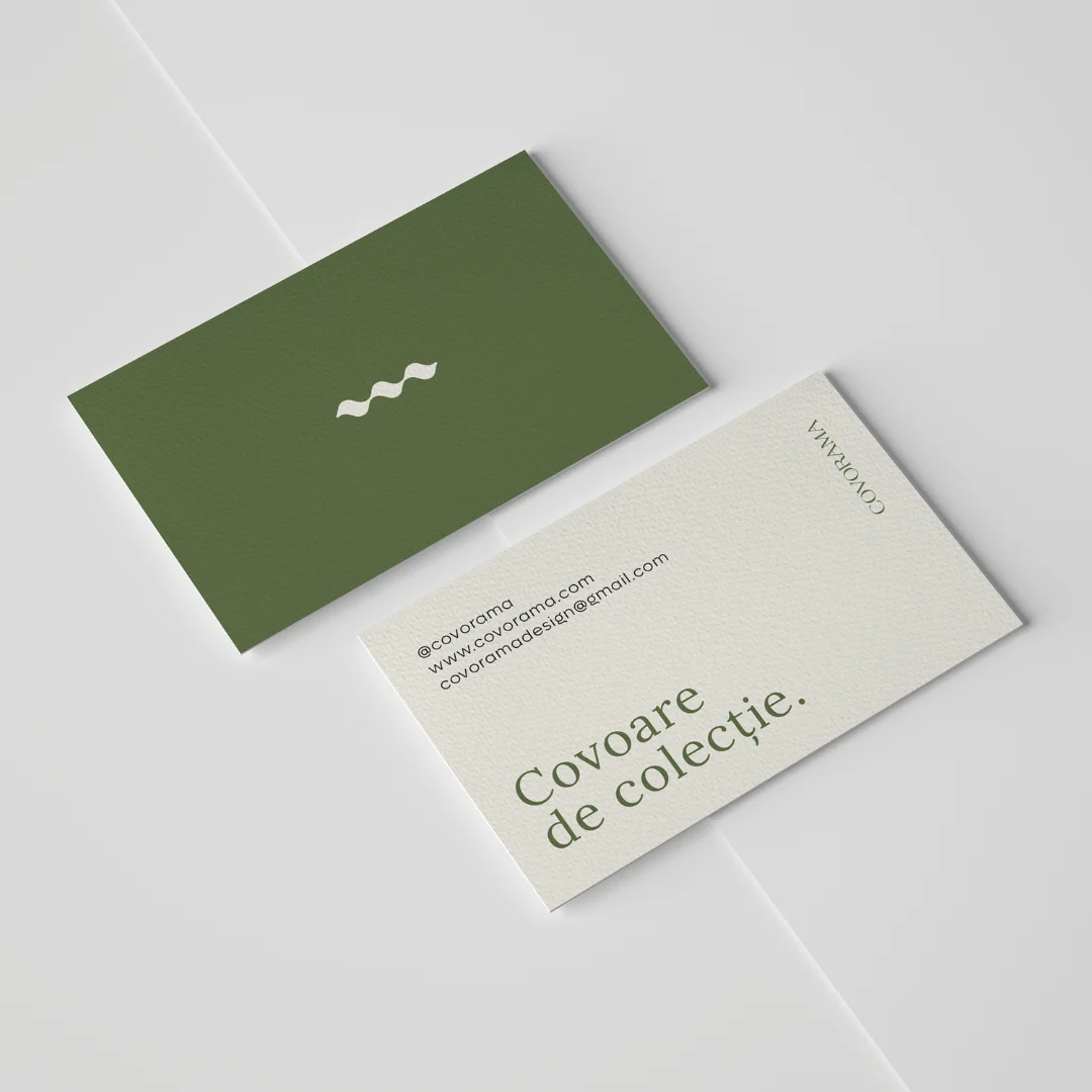 Cărți de vizită concepute pentru Covorama
