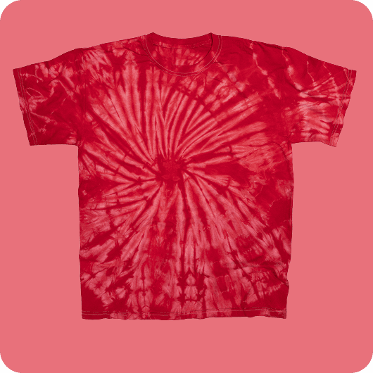 Classic Tie Dye Tee - Red