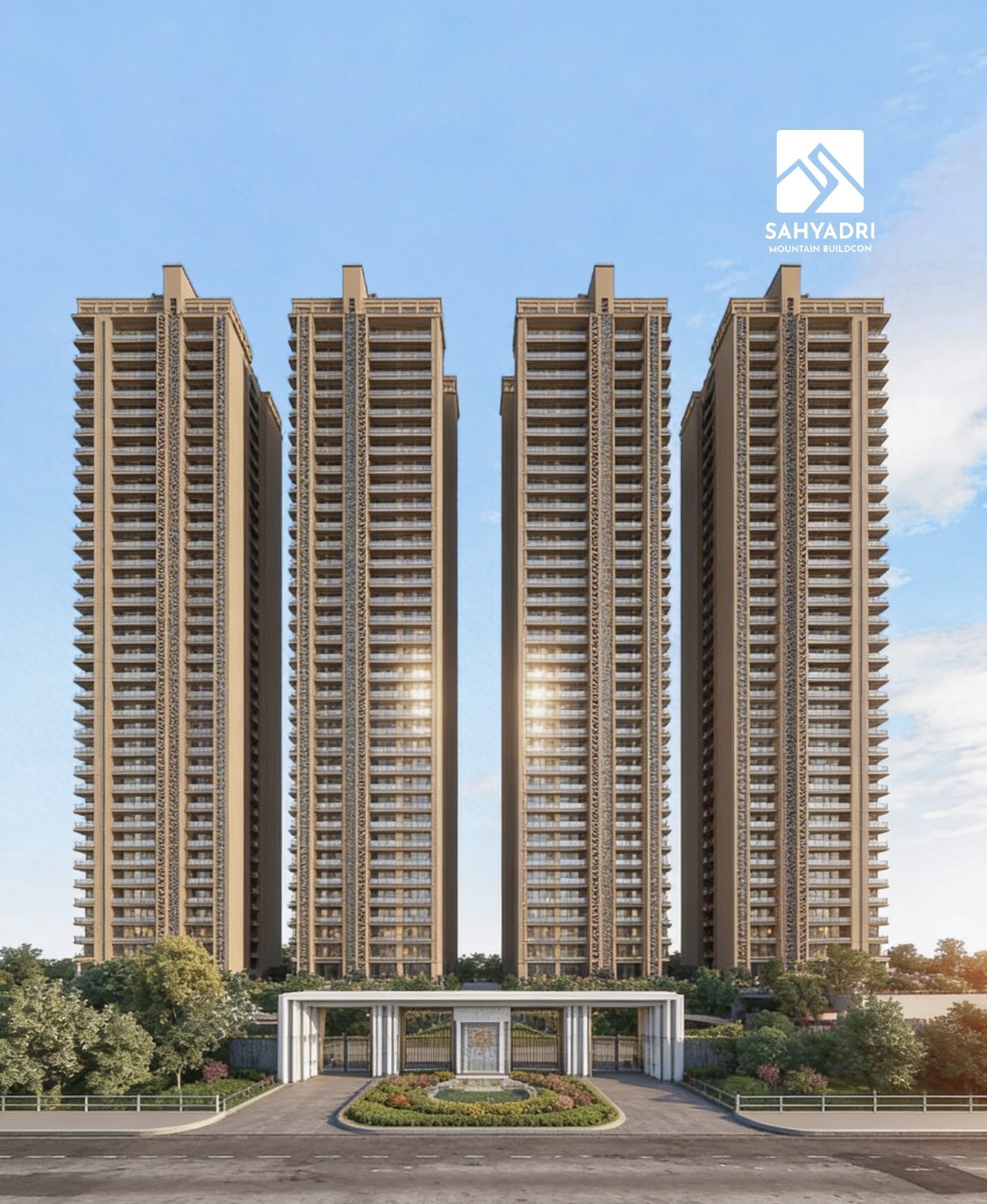 2 and 3 BHK premium residential towers in Uruli Devachi Pune by Sahyadri Mountain Buildcon