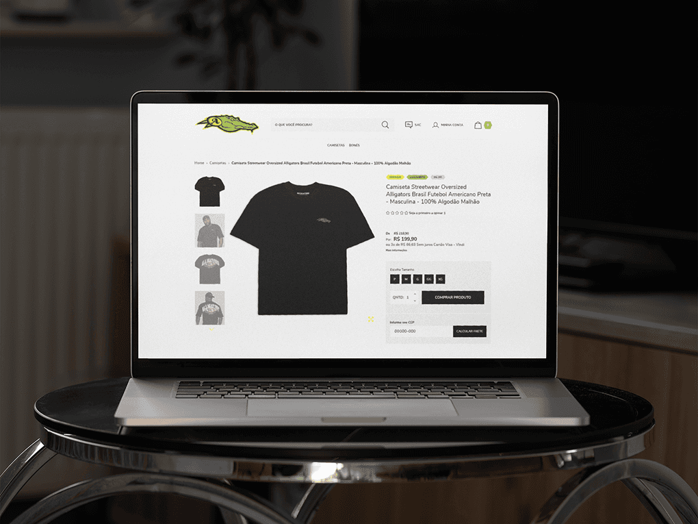 Alligators — Homepage da loja