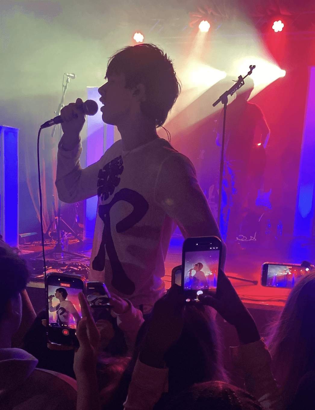 Zach Templar, wearing custom printed t shirt for his tour