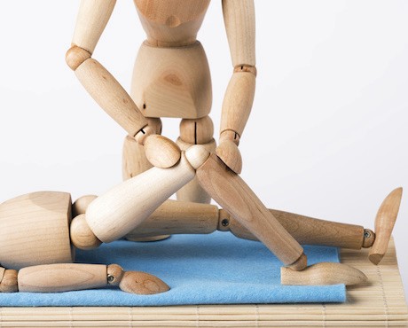 Woman standing on the balcony