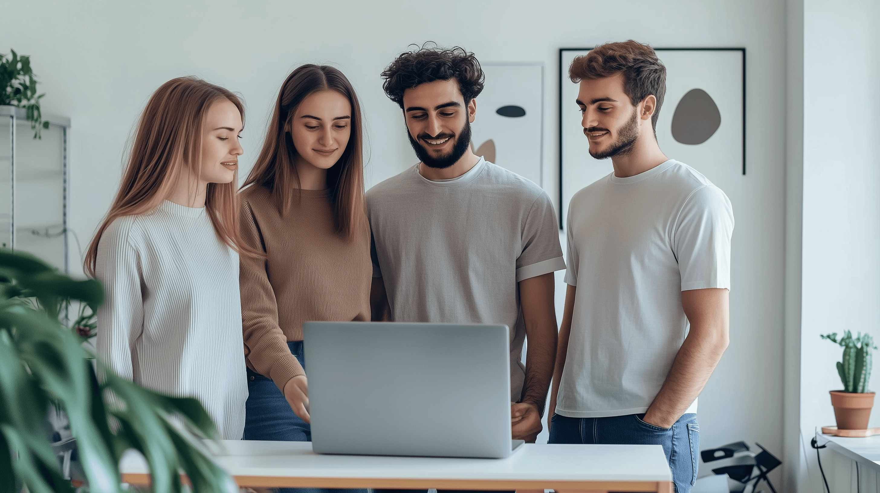 Team members working together in the agency