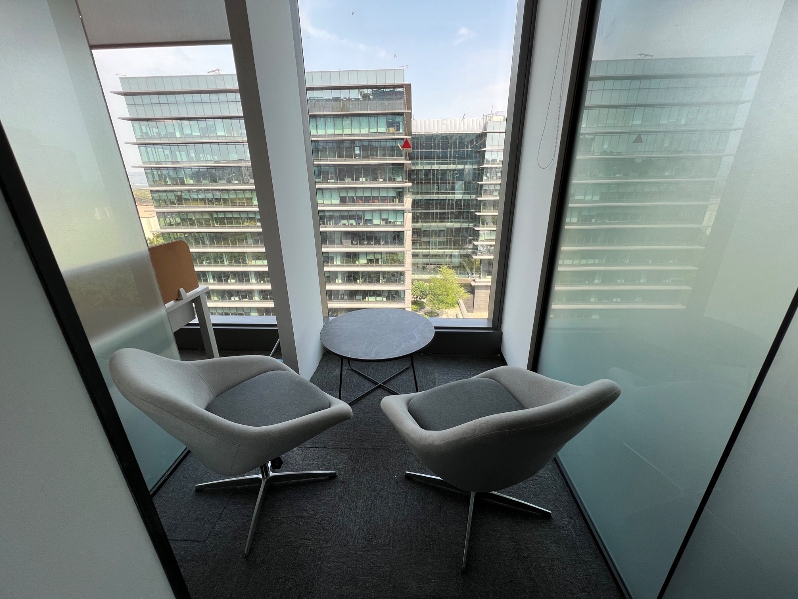 Woman in athletic wear doing high knee exercise