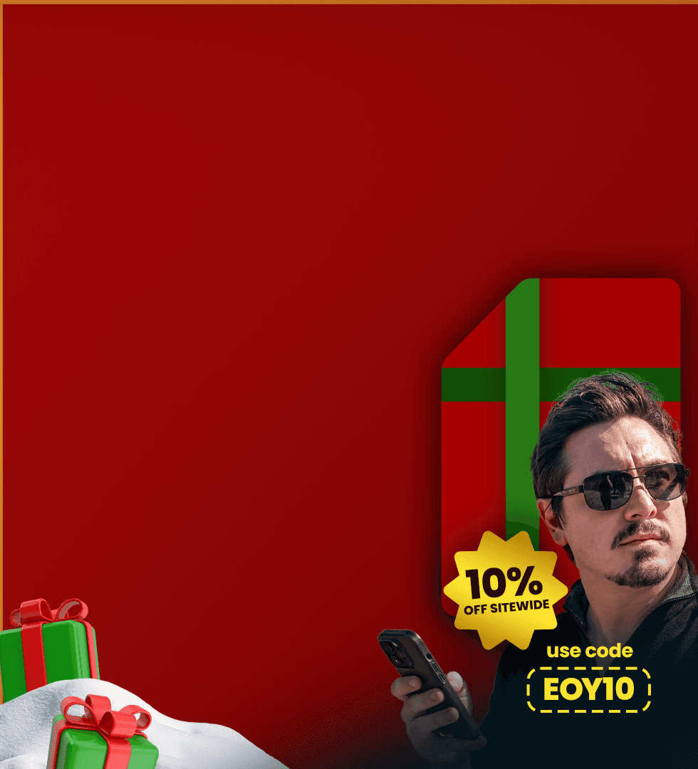 Chris Broad using his phone with eSIM active near Mount Fuji, symbolizing reliable eSIM connectivity for travelers in Japan.