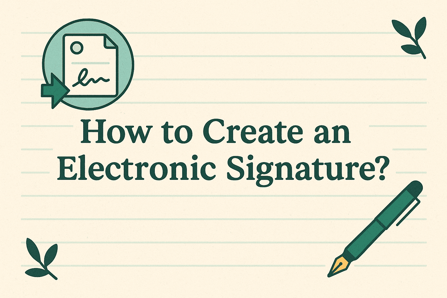 how to create an electronic signature