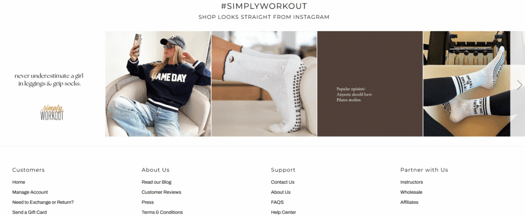 simply workout instagram wall