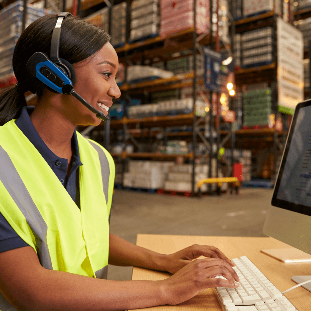3PL employee managing photo documentation database for quick access to timestamped visual evidence