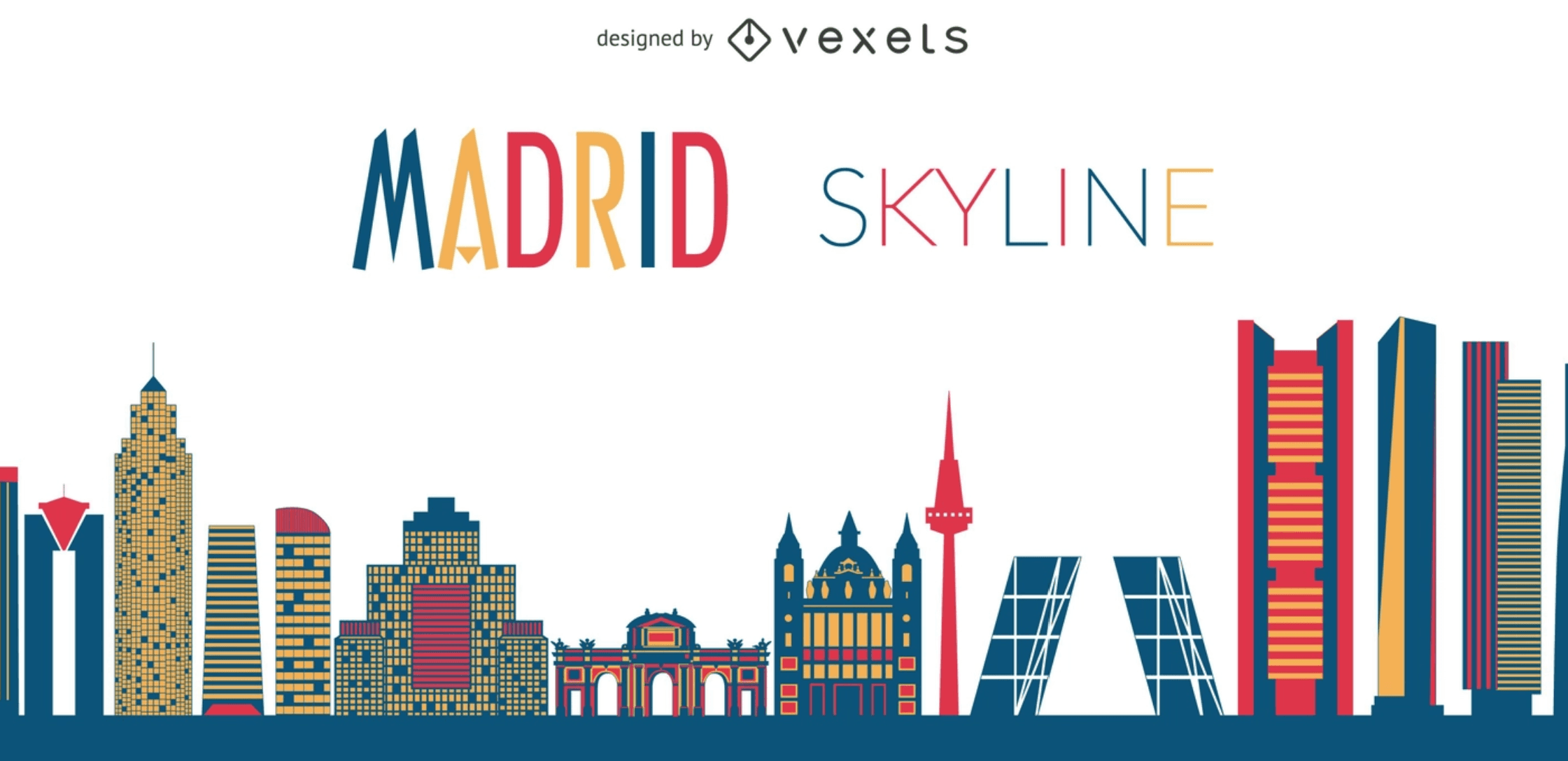 madrid skyline silhouette