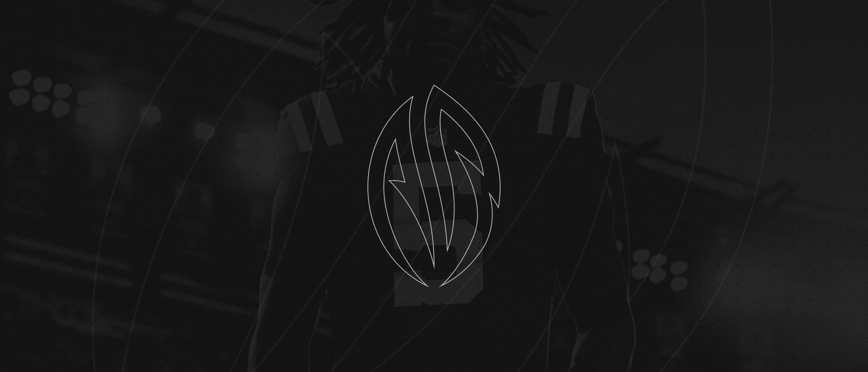 NFL QB Athony Richardson AR emblem outline on black background.