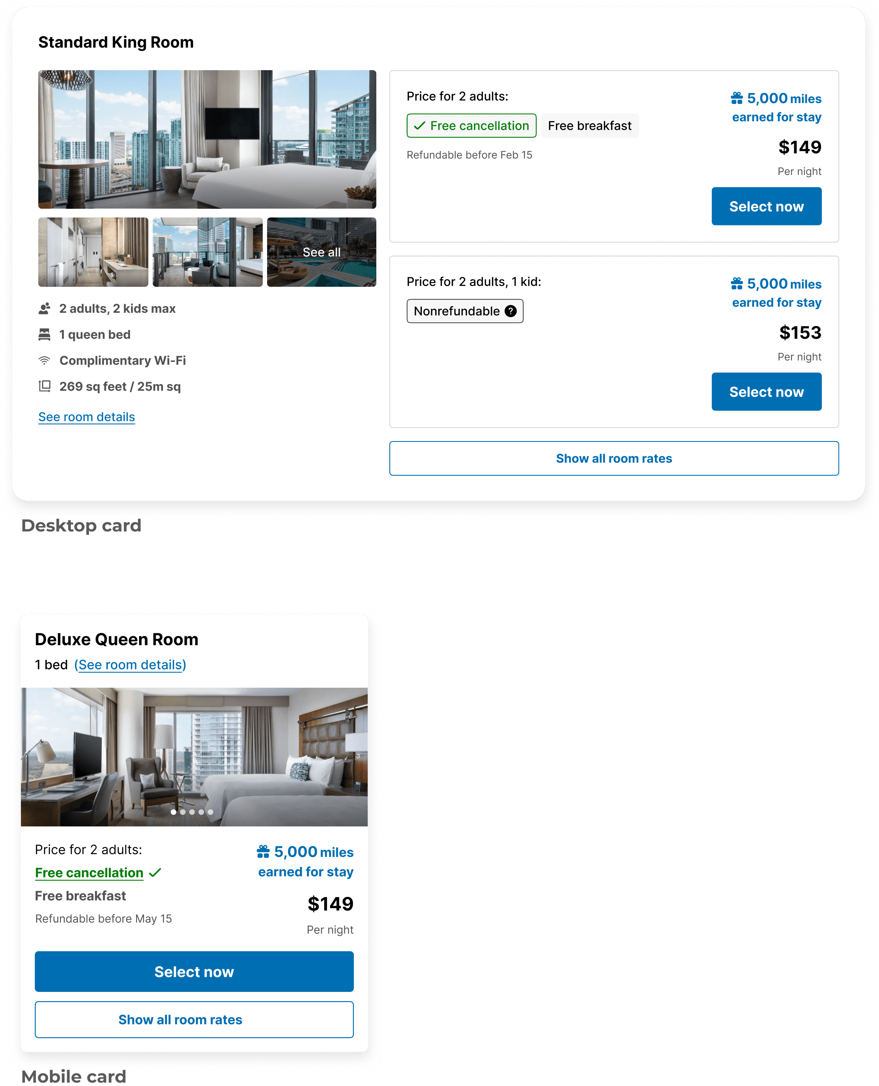 An image of the desktop and mobile iterations of all the enhancements made.