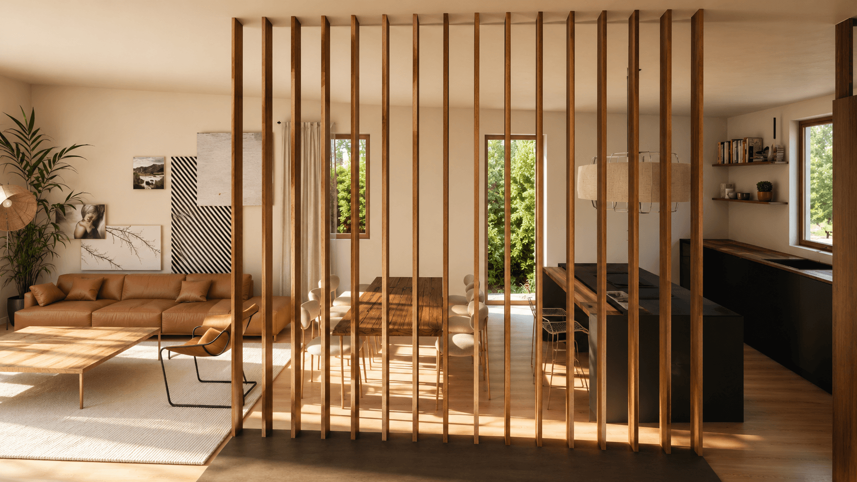 Exemple de rénovation complète d'une maison par Karbone Architectes, agence d'architecture à Montpellier spécialisée dans la rénovation de maisons, villas, maisons anciennes et extensions. Ce projet comprend le réaménagement total de la pièce de vie, la création d'un salon contemporain avec filet catamaran, une cuisine ouverte, de grandes ouvertures sur le jardin, des matériaux naturels, une architecture intérieure sur mesure et une optimisation de la lumière naturelle afin d'améliorer le confort, les volumes et la valeur du bien immobilier.