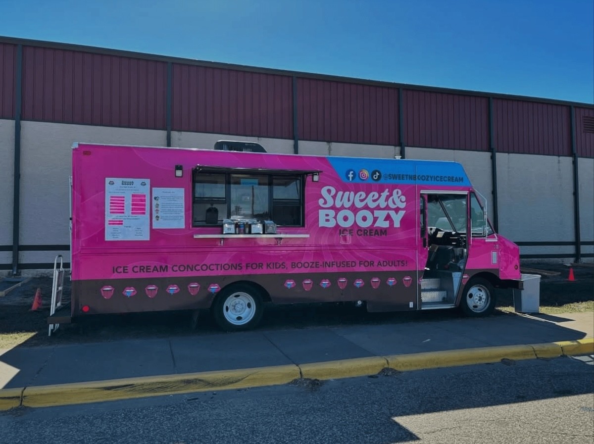 Sweet & Boozy ice cream ice cream truck wrap side