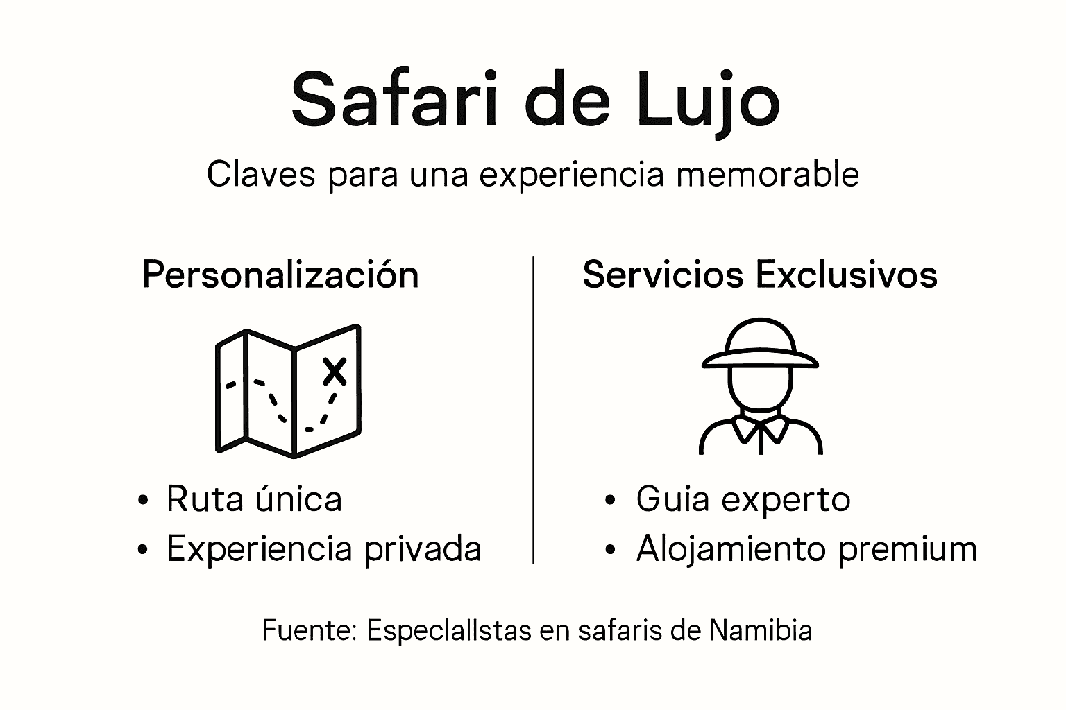 Infografía: todo lo que debes saber para disfrutar de un safari de lujo en Namibia