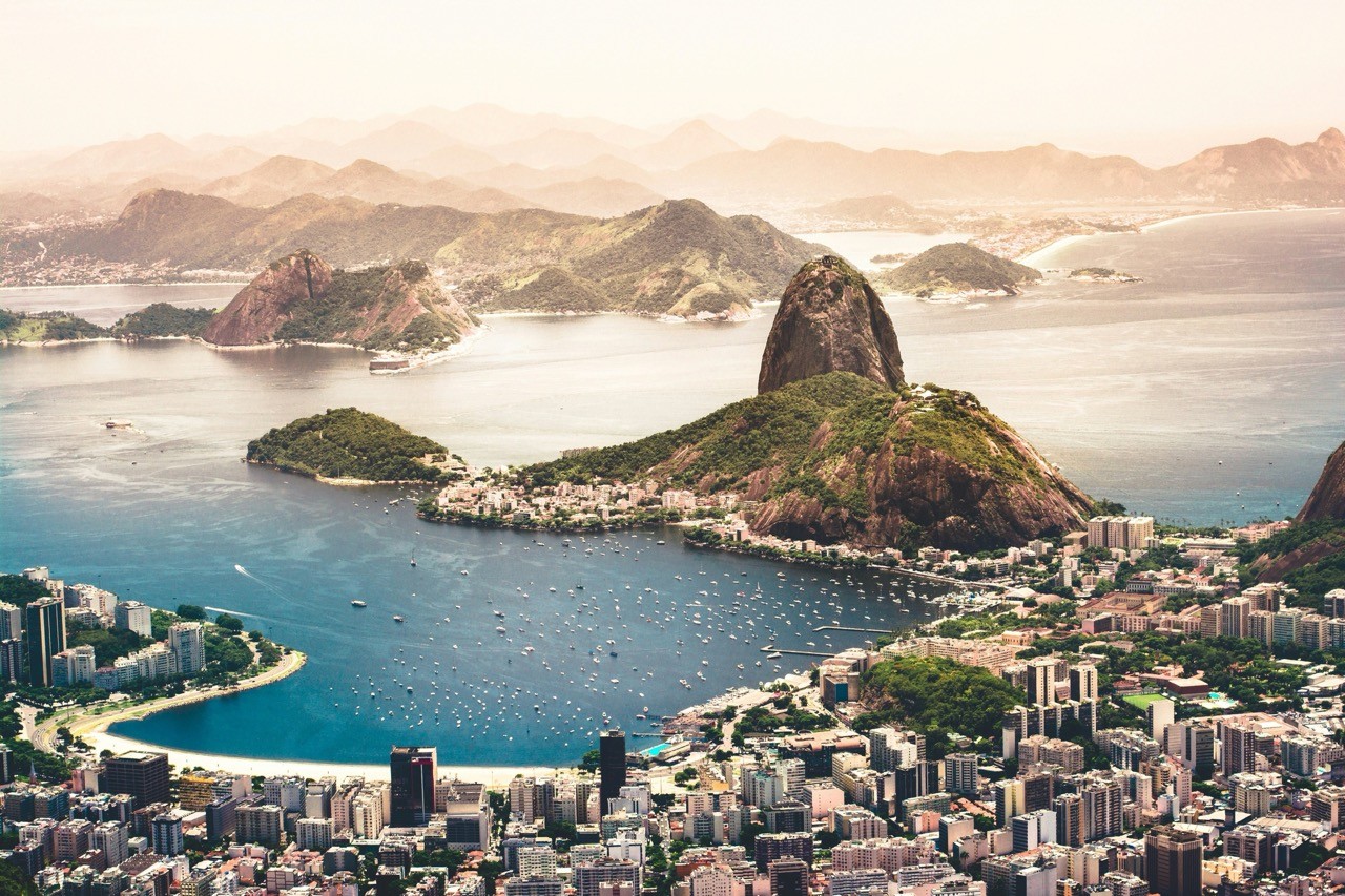 aerial shot of Rio de Janeiro