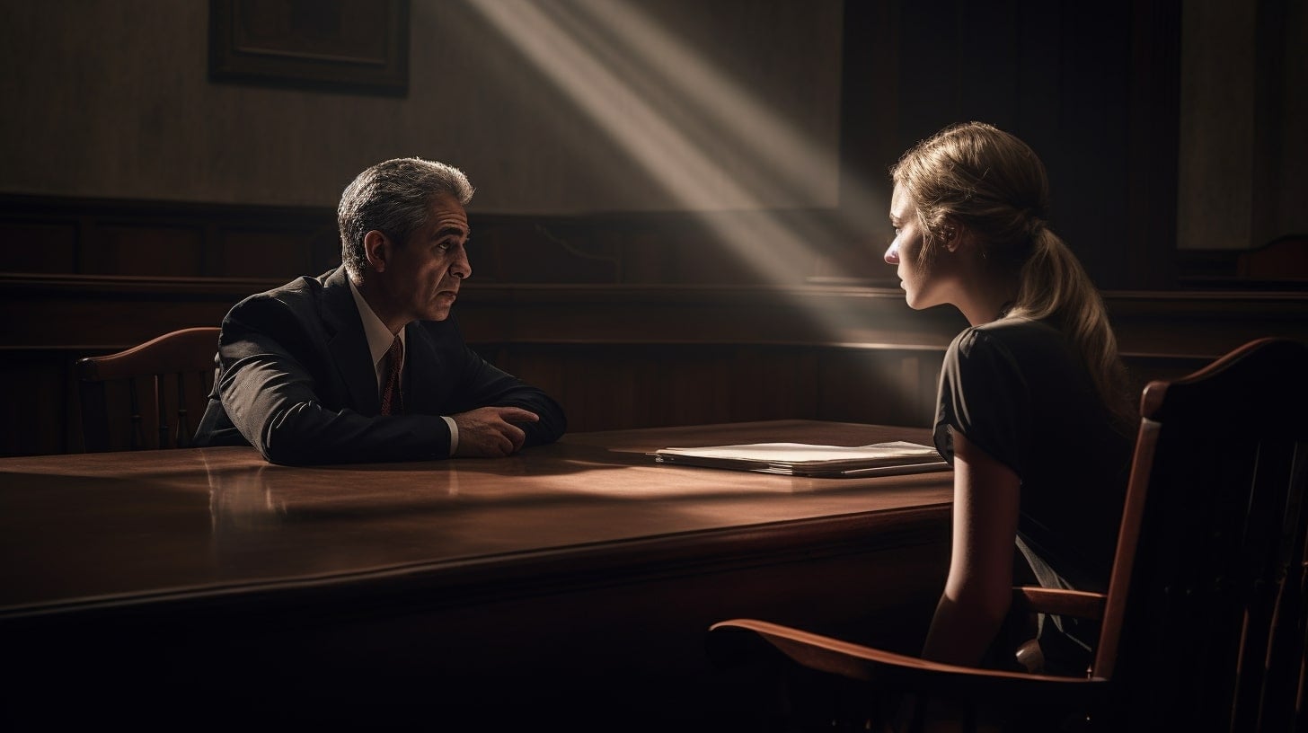 Woman in a court
