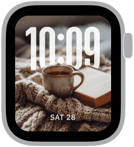 espresso hour Apple Watch face preview 5 featuring autumn.
