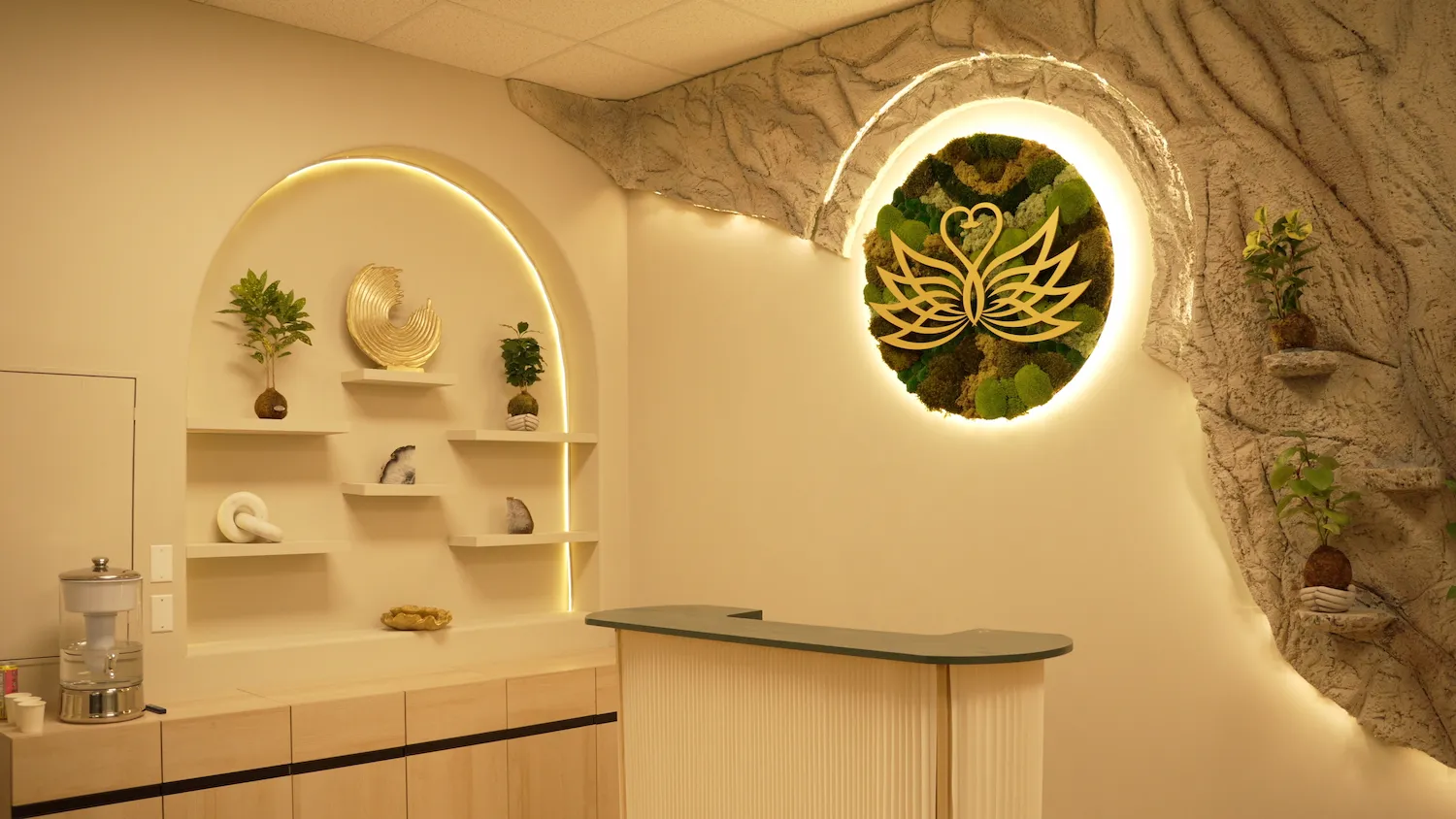 the reception area of Zen Quest Wellness
