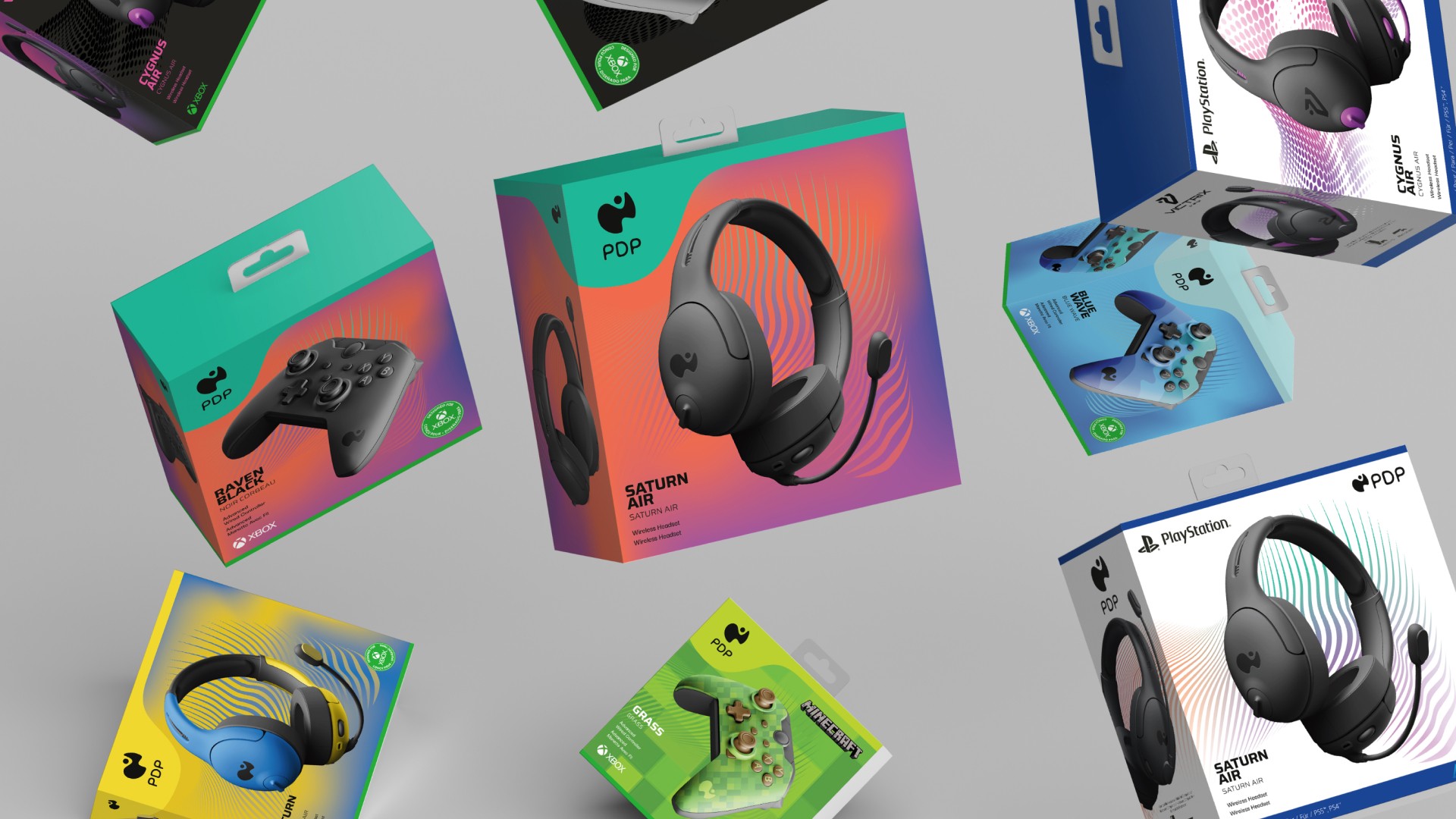 A variety of PDP packaging examples