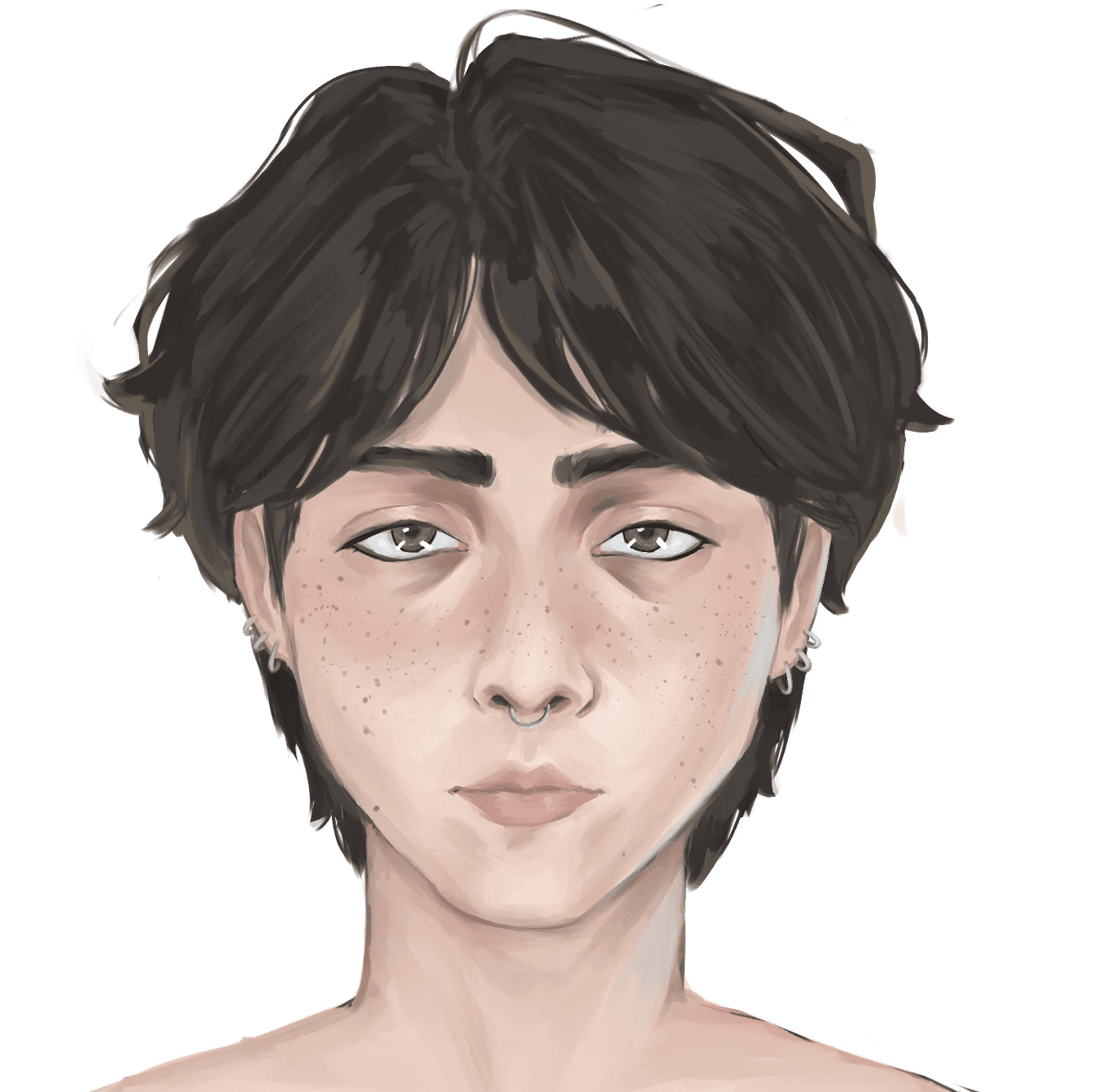 Woman with color palette