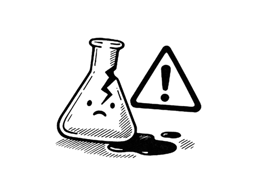 Illustration Representing Failed Experiment Challenges