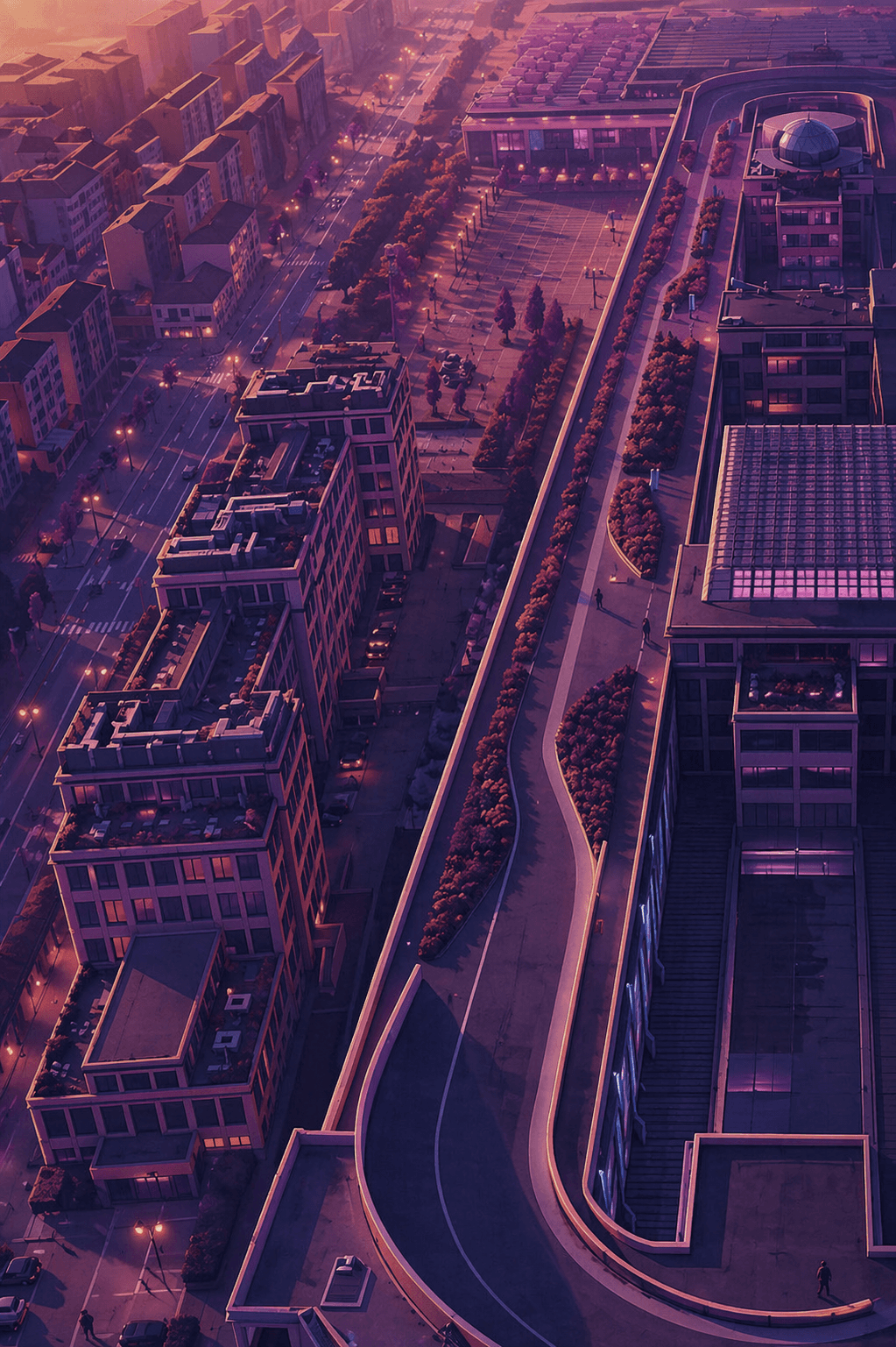 A illustrative picture of a town