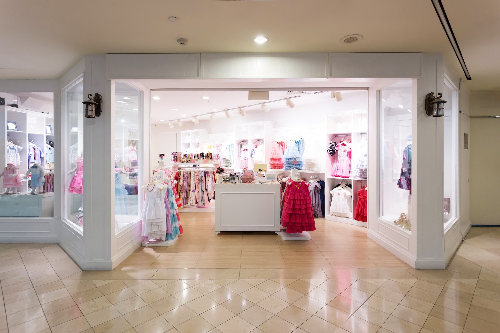Children’s clothing store entrance