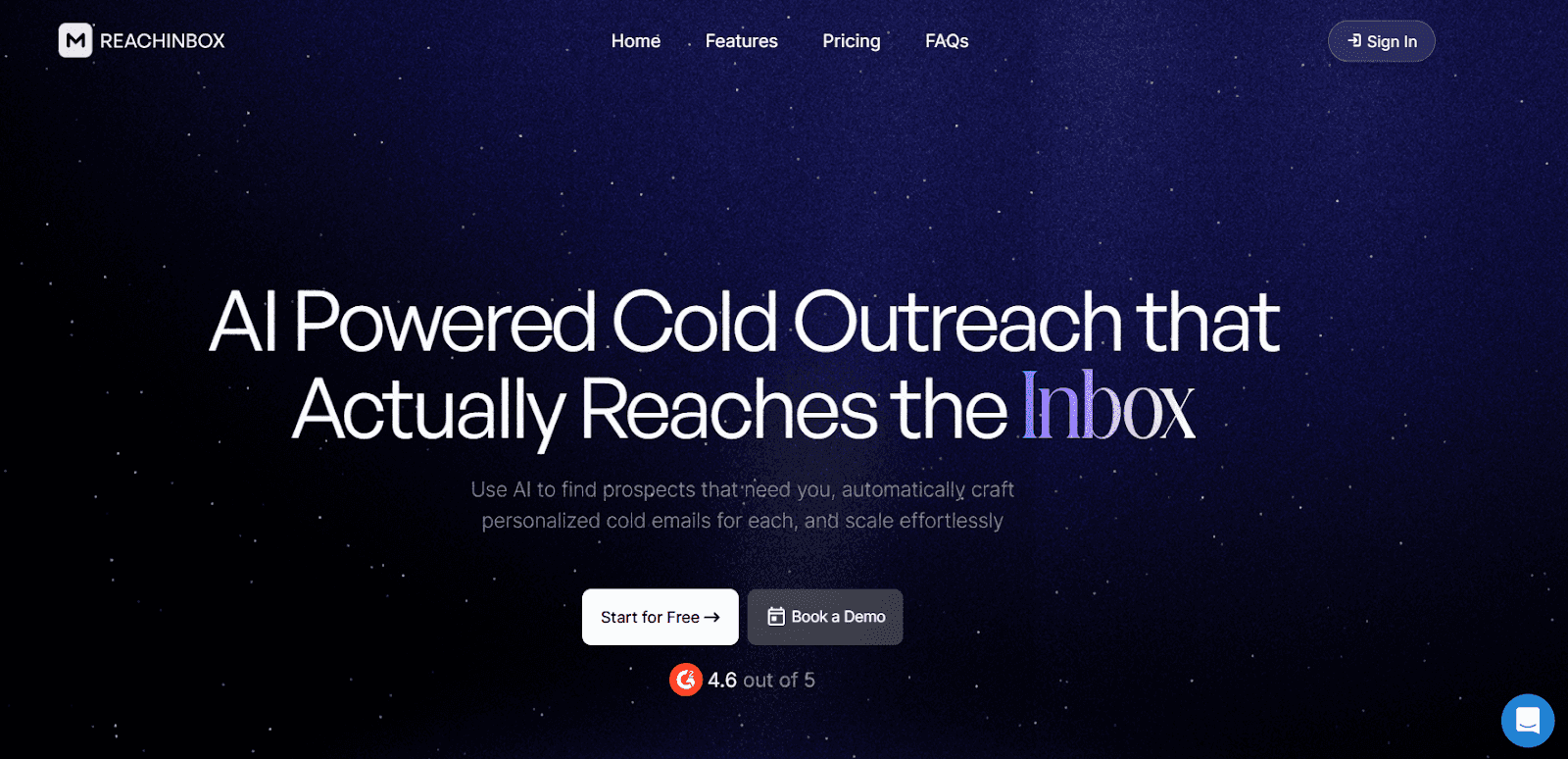 ReachInbox homepage