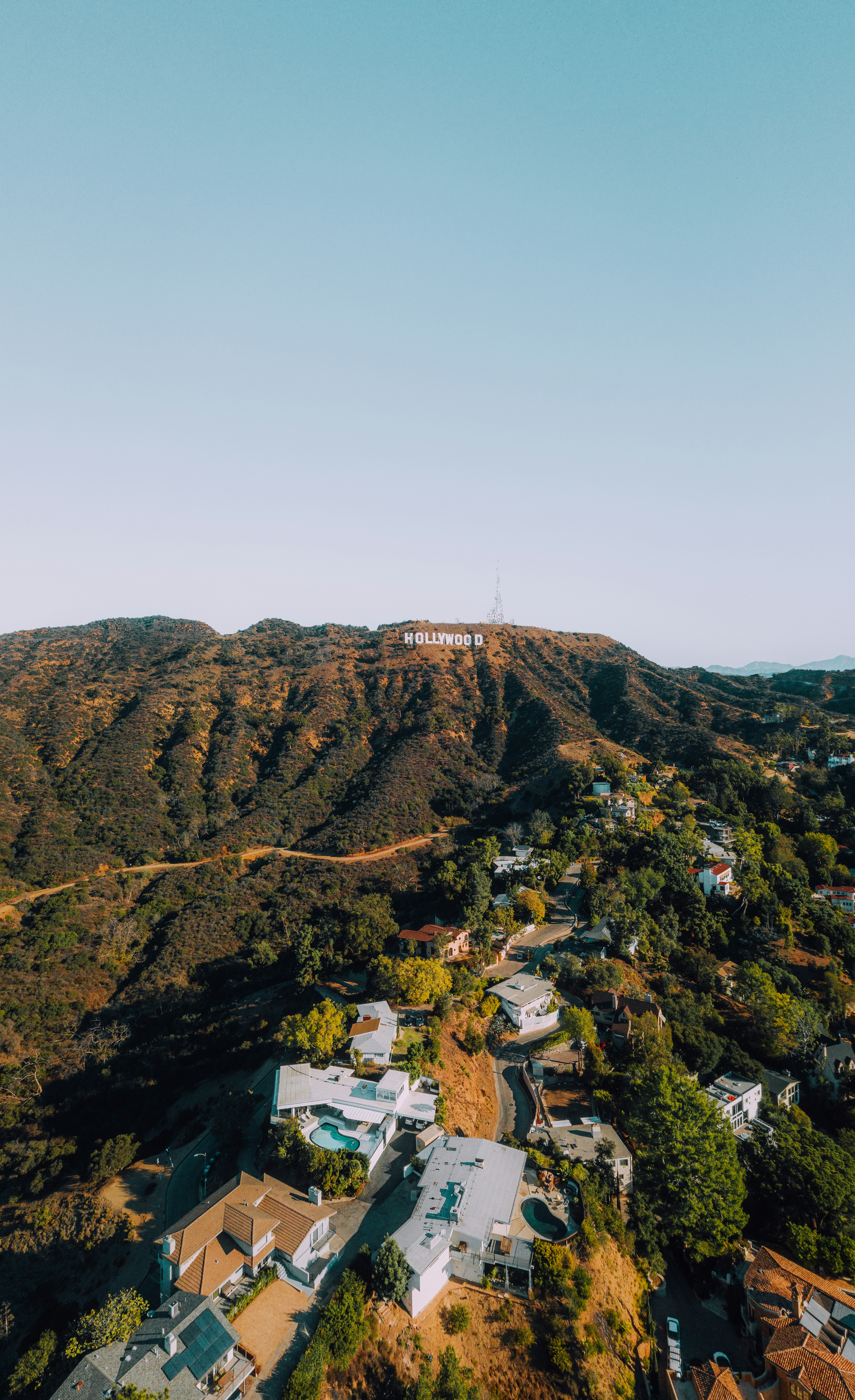 white houses on mountain