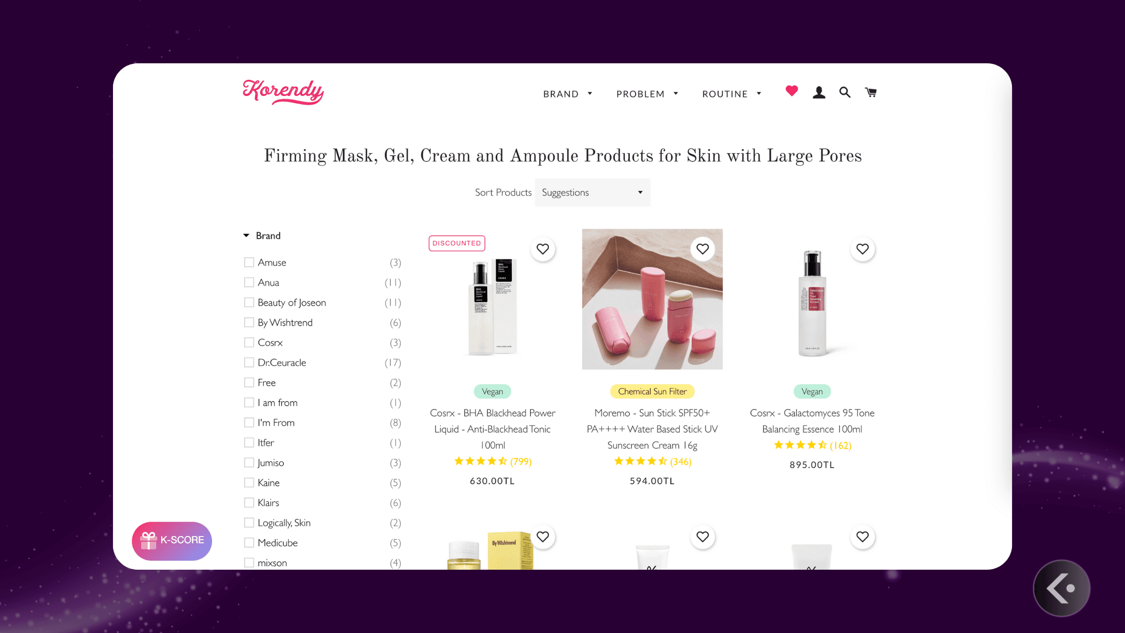 korendy cosmetic store