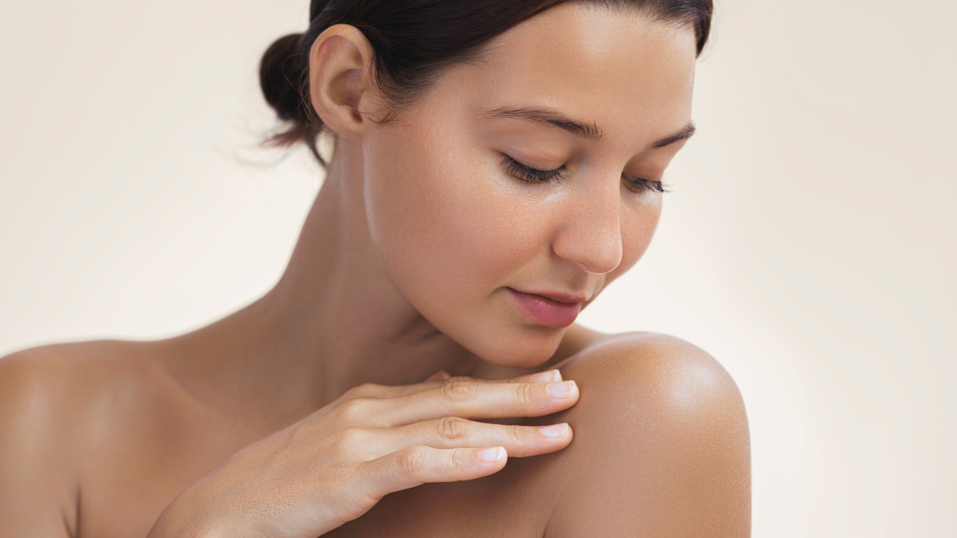 Woman with refined profile after dermal filler treatment