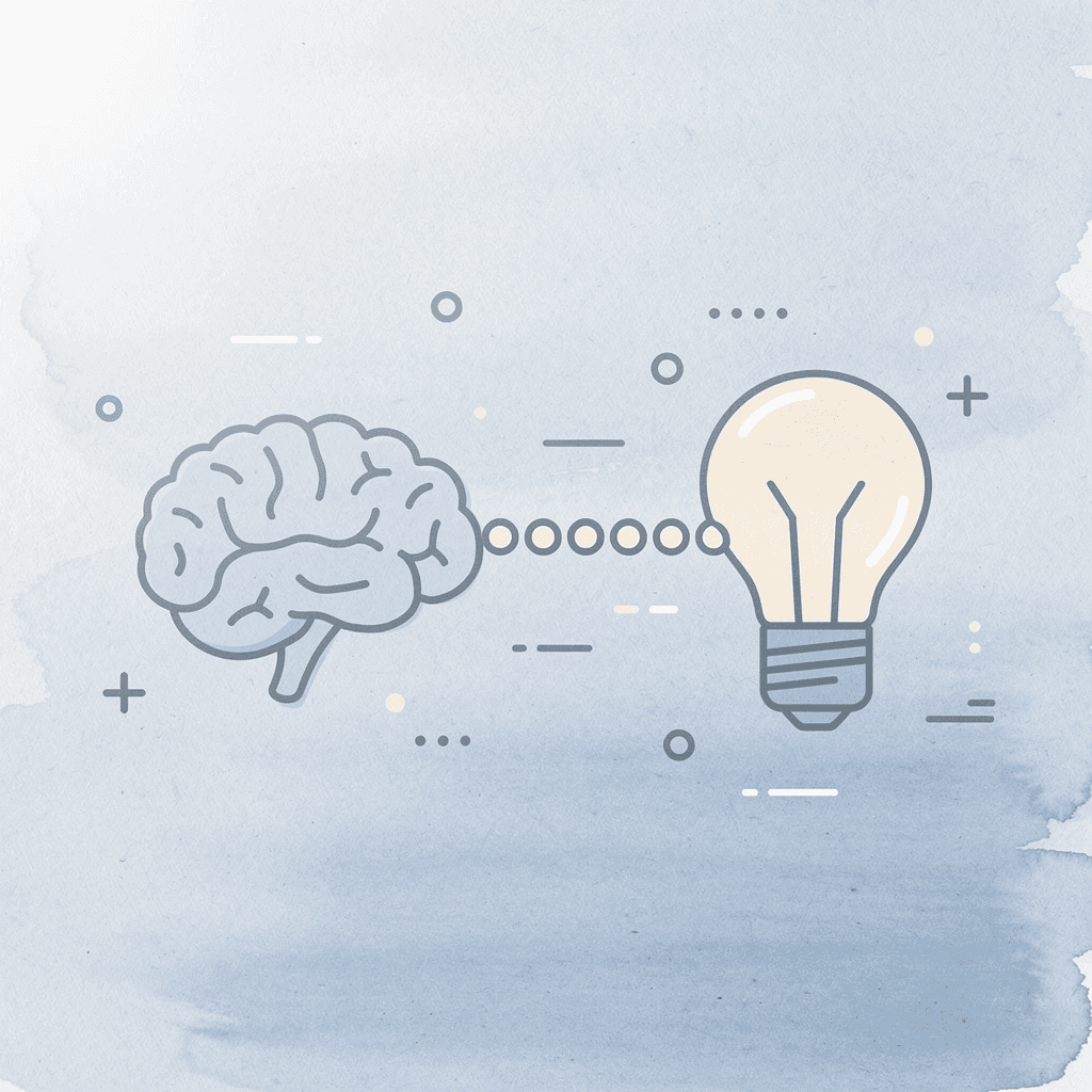 Parent and graduation cap connected, representing learning facilitation