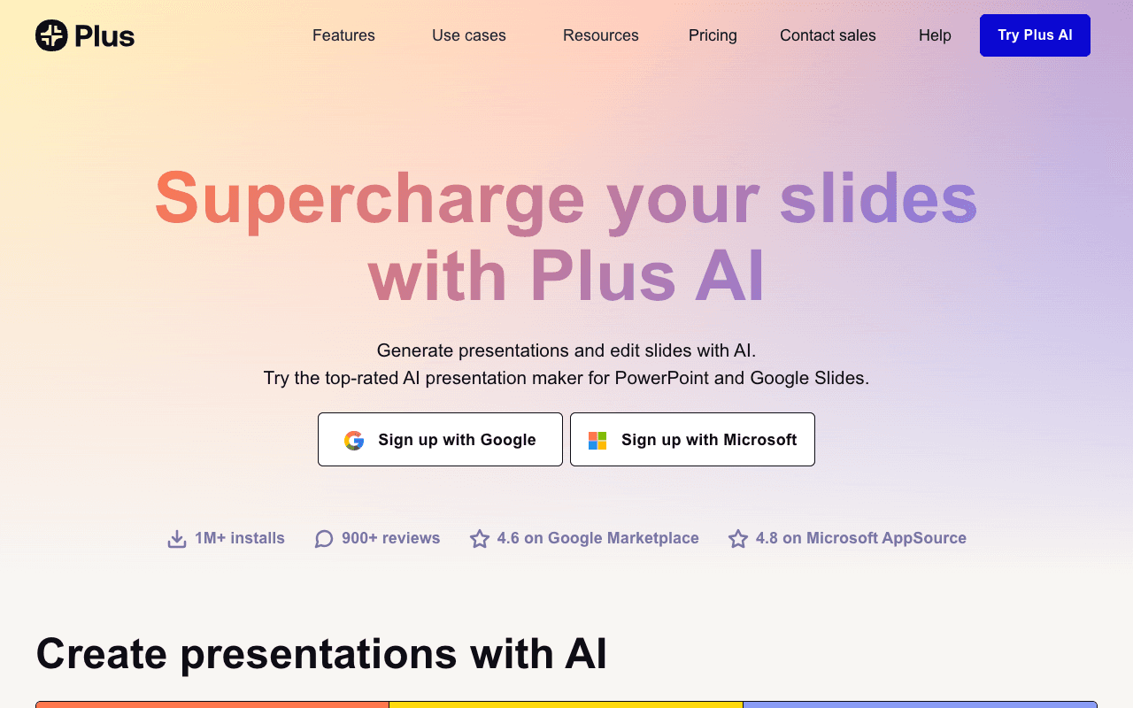 Plus AI екранна снимка