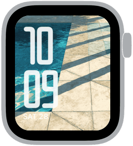 poolside geometry Apple Watch face preview 2 featuring summer.