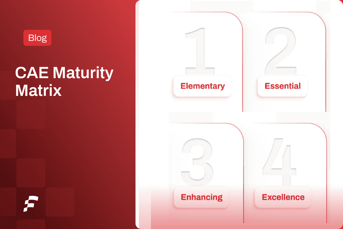 A simple graphic showing a matrix with labels “Essential” and “Maturity”.