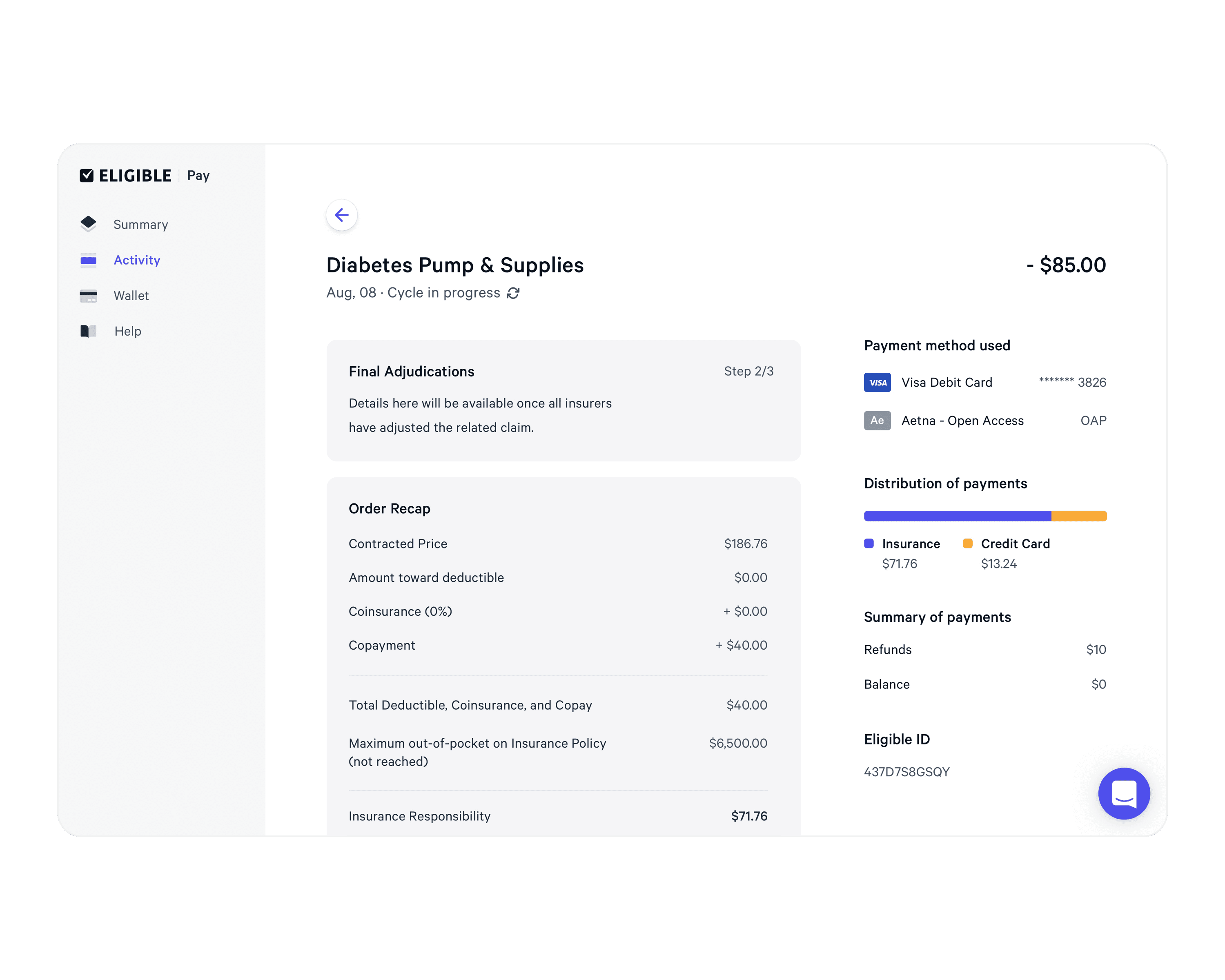 Eligible Dashboard