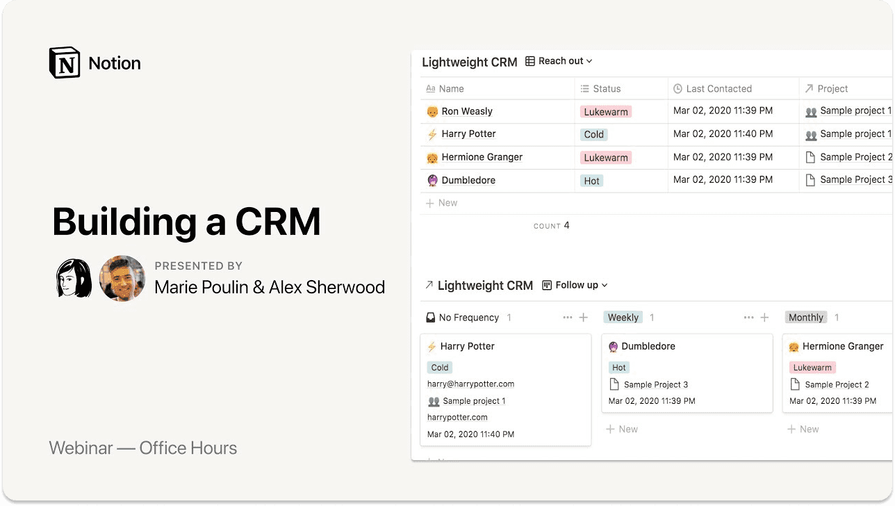 CRM for Consultants Notion | Breakcold