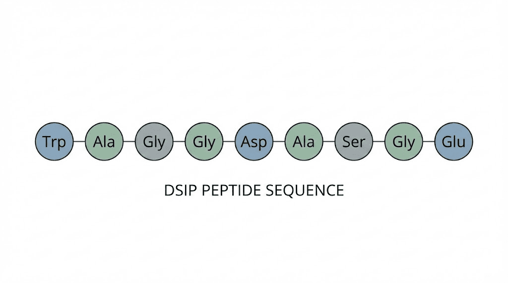 DSIP delta sleep inducing peptide molecular structure diagram