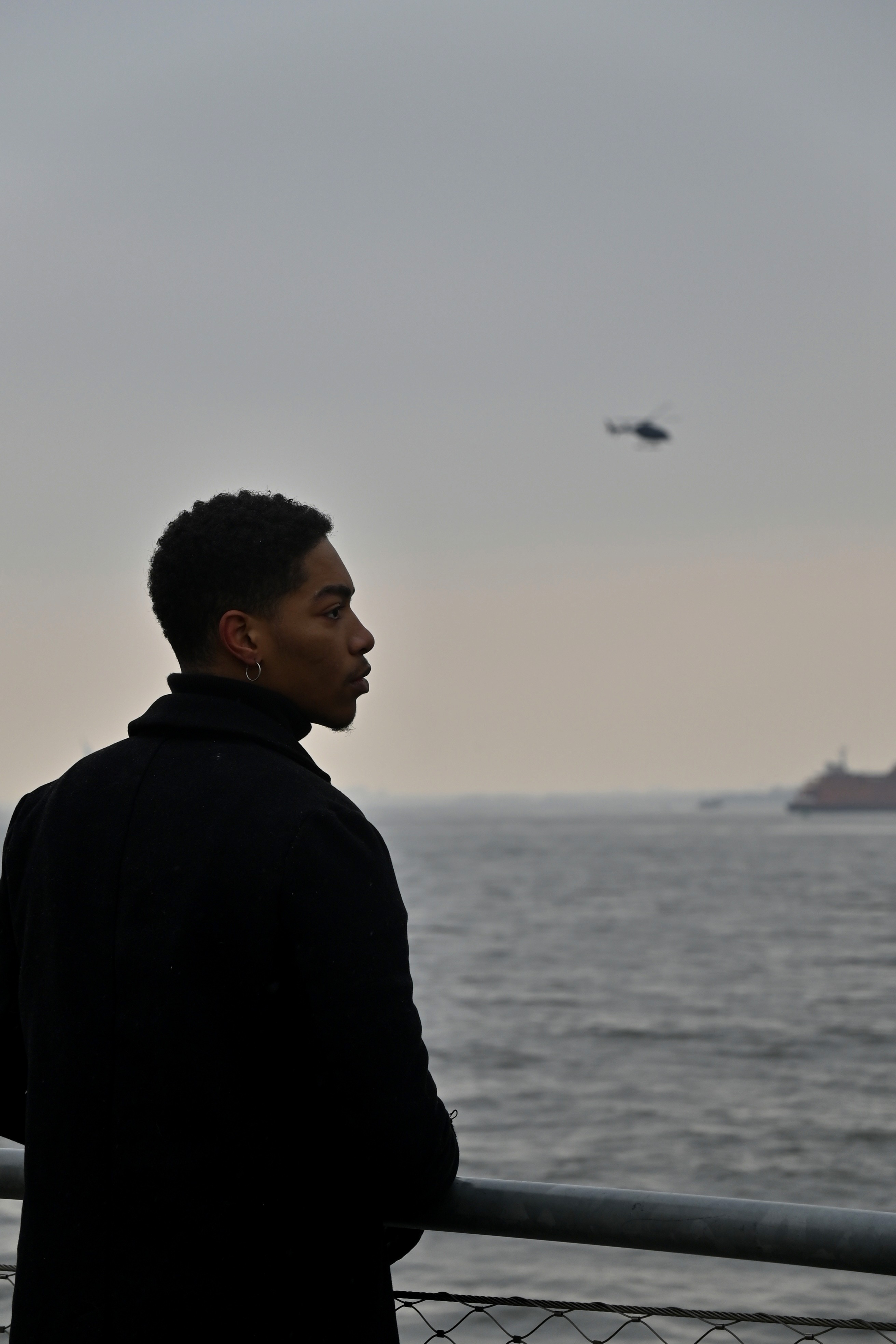 Stylish model in crowd