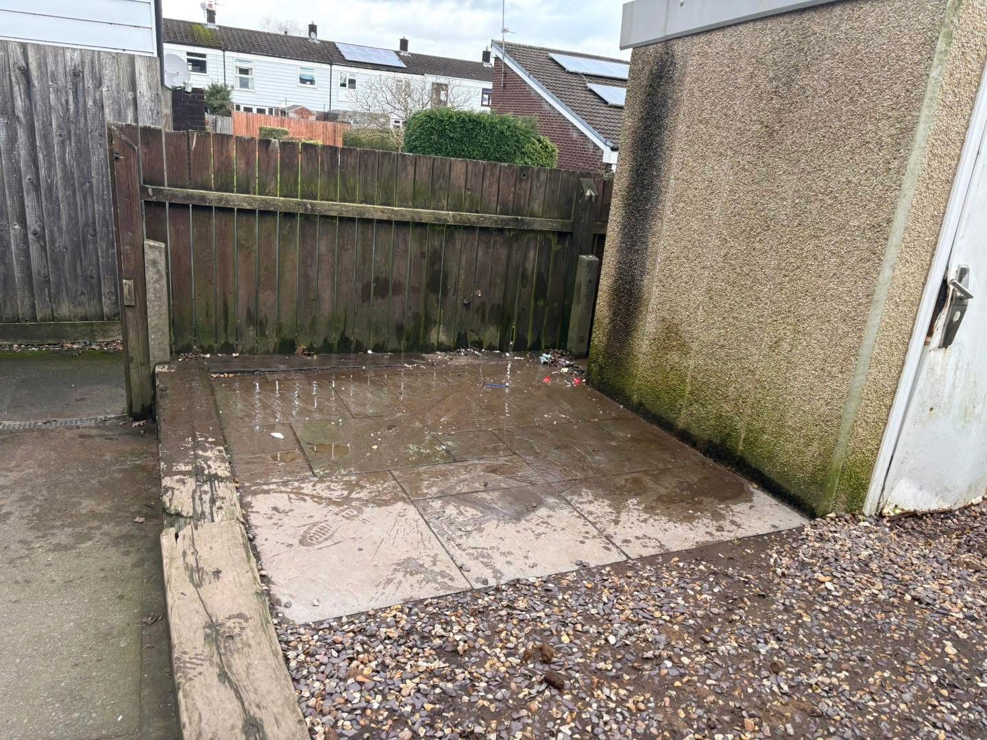 Patio cleared following professional waste removal